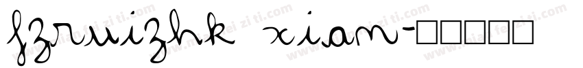 fzruizhk xian字体转换
